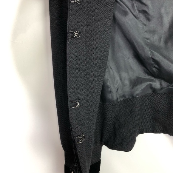 ZARA basic black wool blend belted jacket - Picture 4 of 11